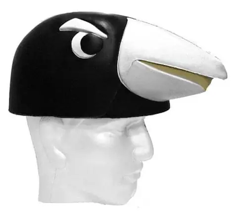 Front. NHL - NHL Pittsburg Penguins Mascot Foamhead - Black.