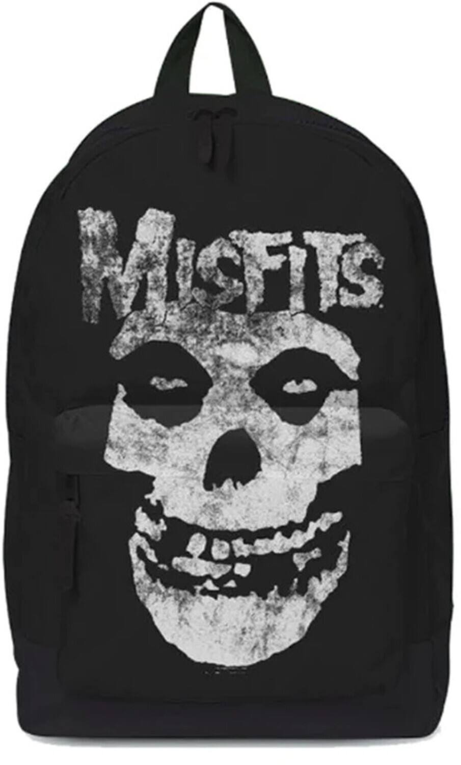 Front. PopMarket - Misfits - Rocksax - Misfits - Glow Fiend Logo- Classic Backpack with Laptop Pocket (Black) - Multicolor.