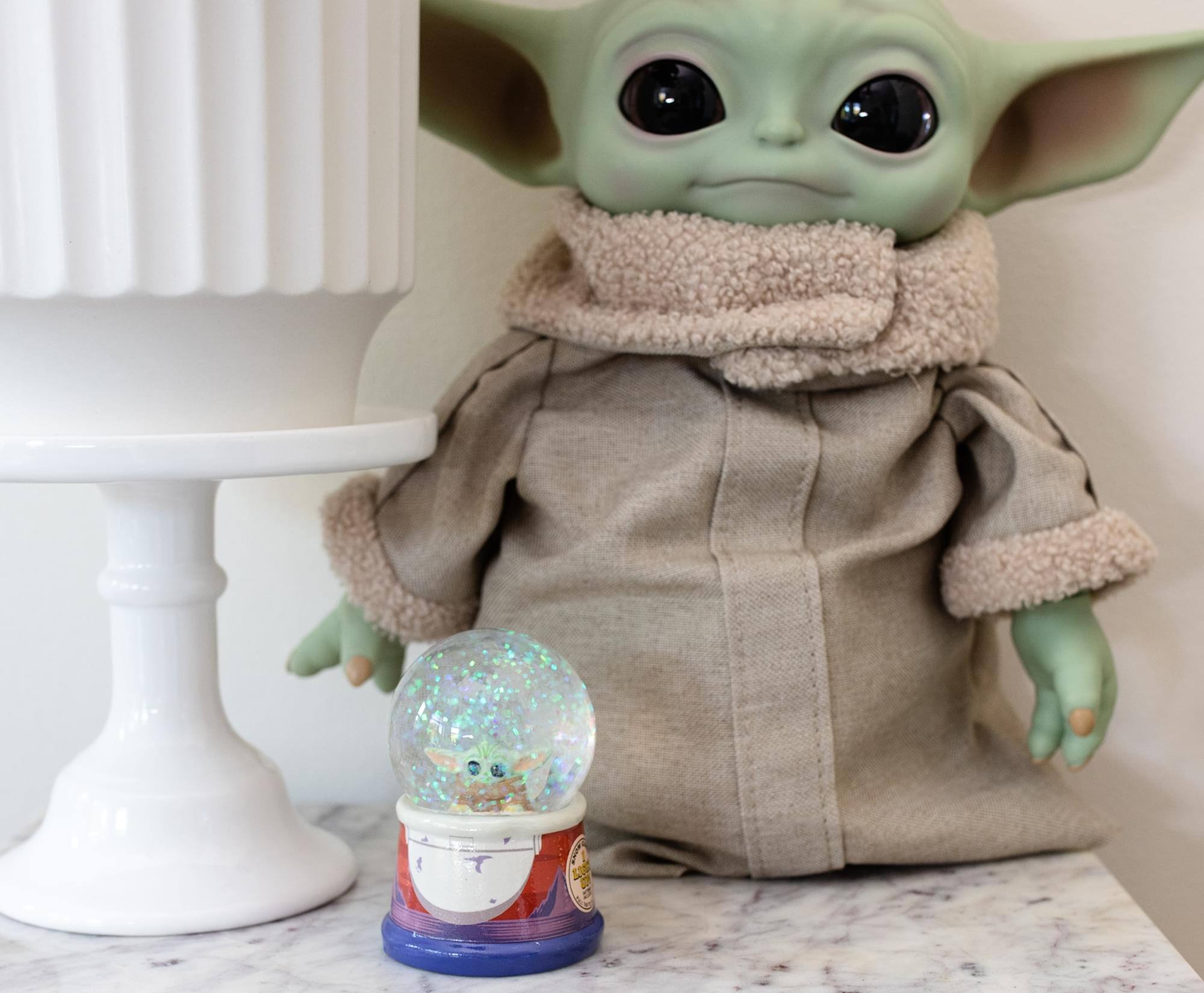 Alt View 3. Star Wars - Star Wars: The Mandalorian The Child Hover Pod Light-Up Mini Snow Globe - Blue.