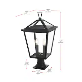 Elegant Lighting - Frankford 7 inch Outdoor Pendant - Black