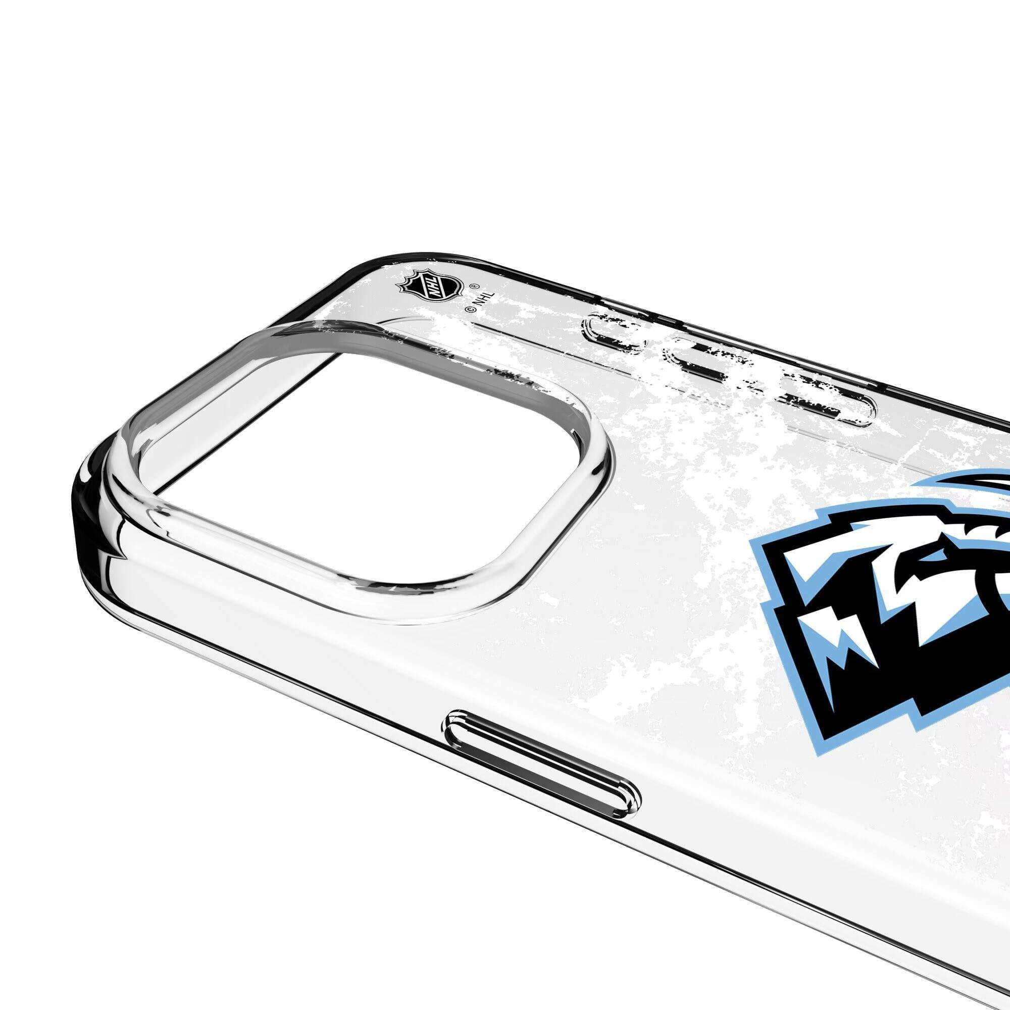 Alt View 2. Keyscaper - Utah Mammoth Ice Stripe iPhone Clear Case - 16 Pro - Multicolor.