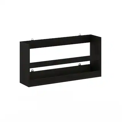 Front. Furinno - Hermite Multipurpose Wall Mounting Storage Shelf - Espresso.