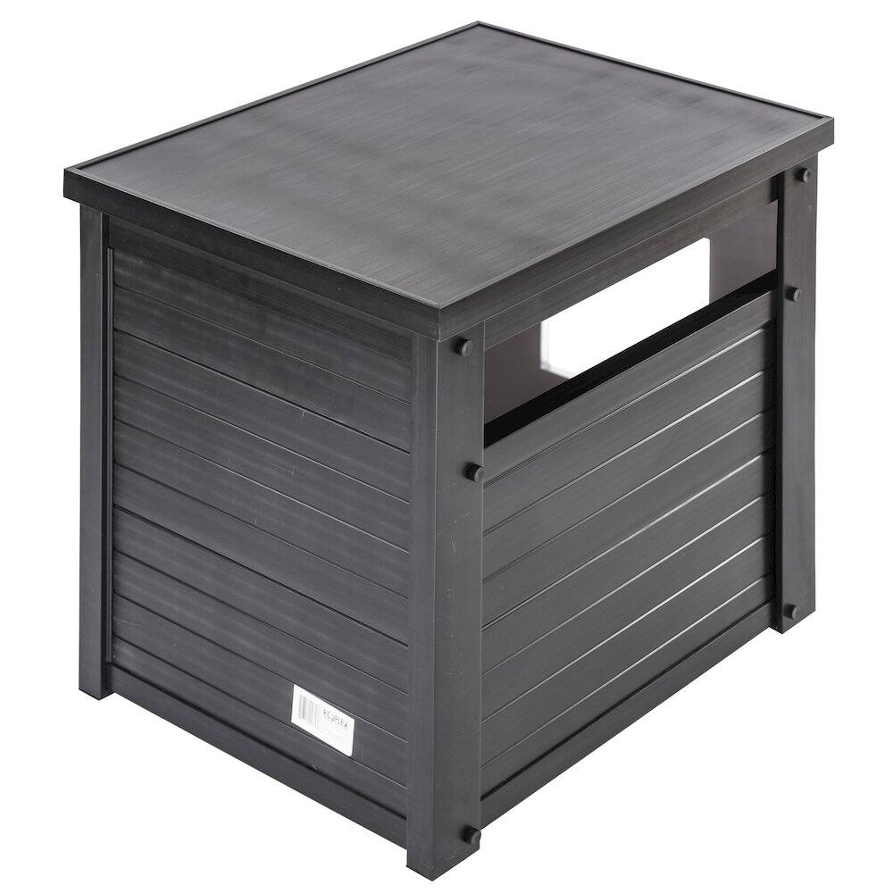 Left. New Age Pet - ECOFLEX Litter Box Cover End Table - Espresso - Espresso.