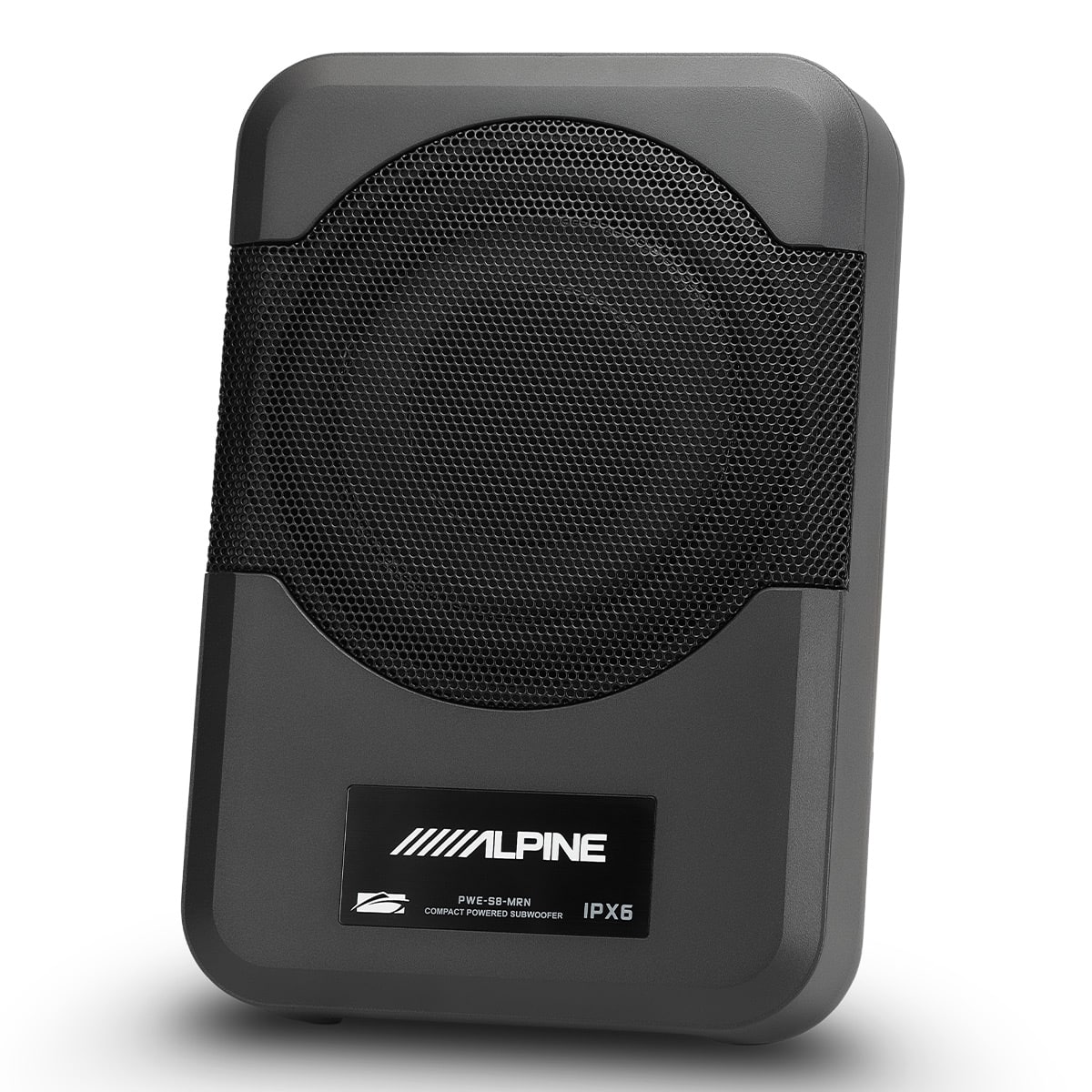 Alpine - PWE-S8-MRN 8" Powered Marine Subwoofer Enclosure - Black