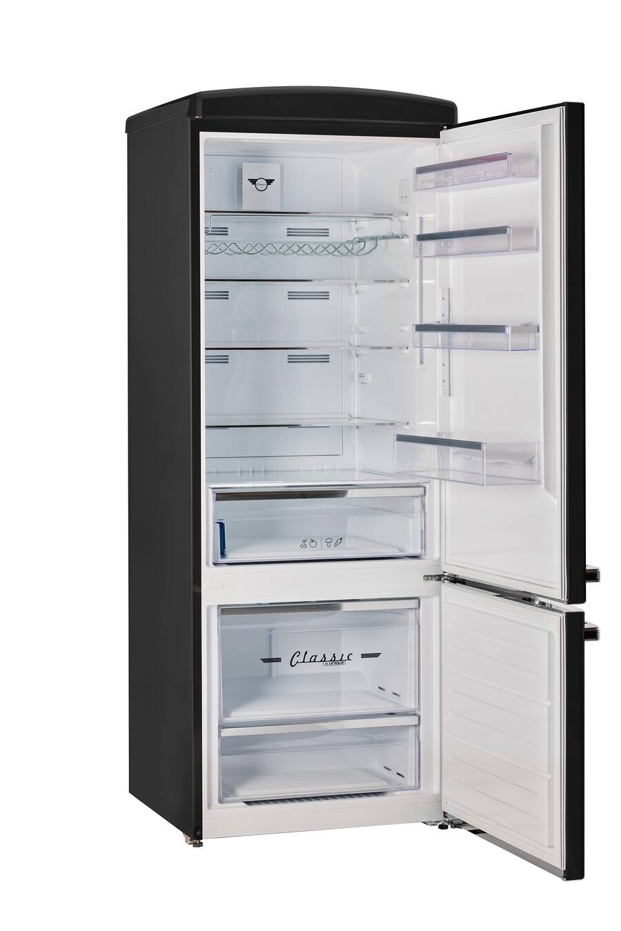 【R&B】Eunique Unique® Appliances Classic Retro 7 Cu. Ft. Midnight Black