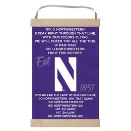 Jardine - Northwestern Wildcats Fight Song Banner Sign - Purple