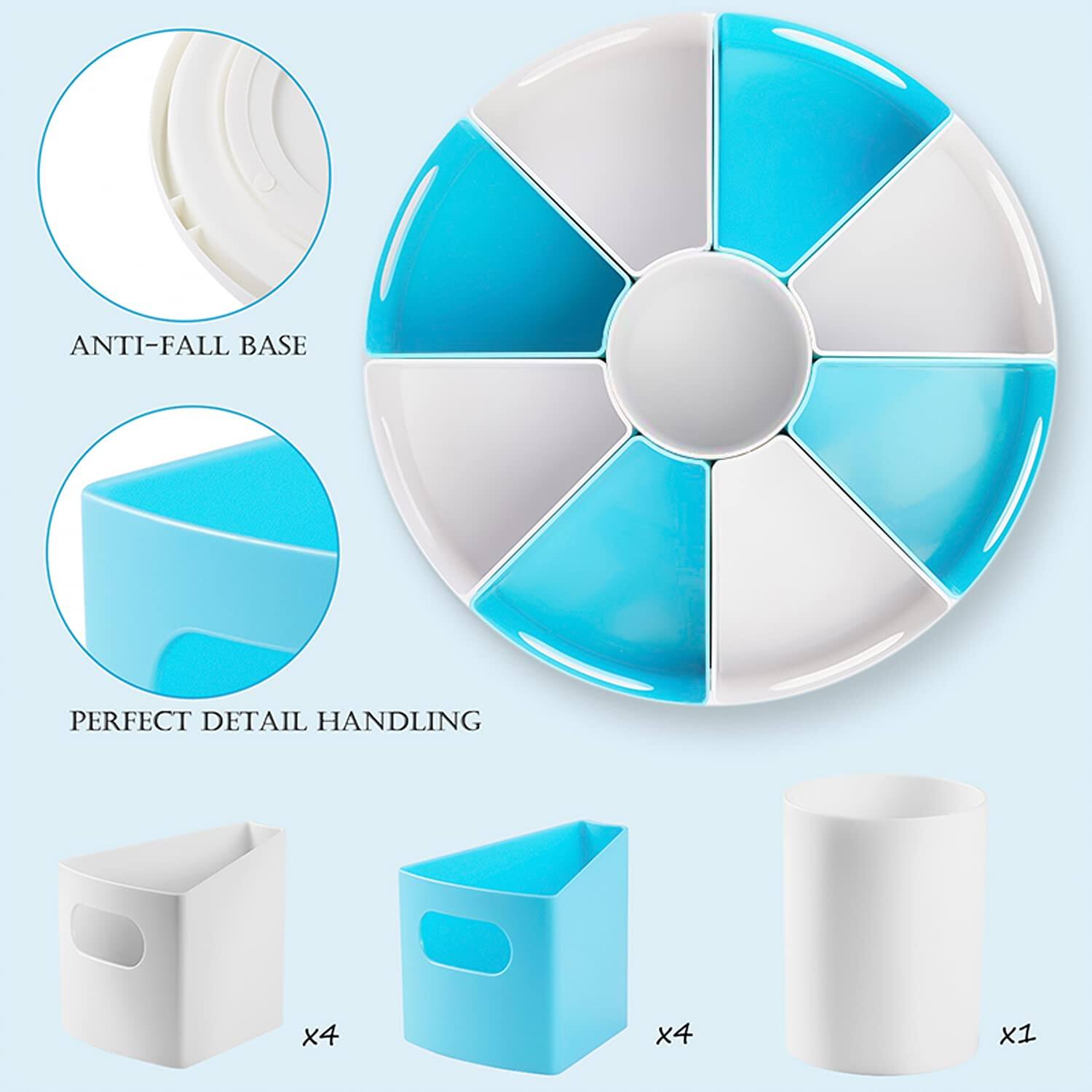 ANTI-FALL BASE  
PERFECT DETAIL HANDLING  

x4  
x4  
x1