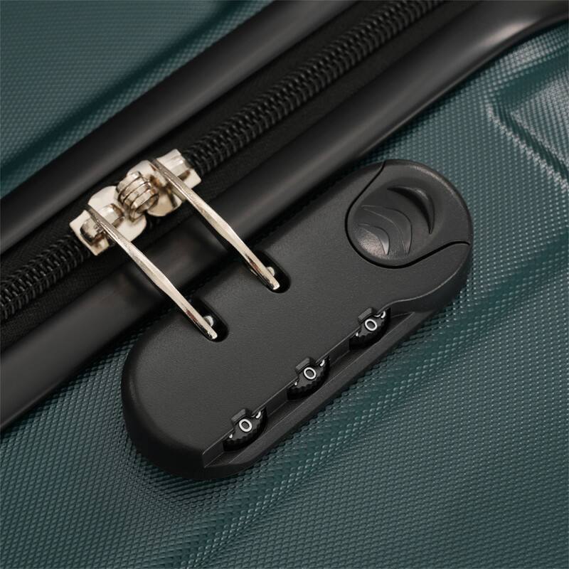 Alt View 7. HTUTWOO - Hardshell Luggage Sets 3 Piece-Double Spinner Wheels Suitcase with Handle Password Lock,Lightweight 20"+24"+28" Luggages - Dark Green.