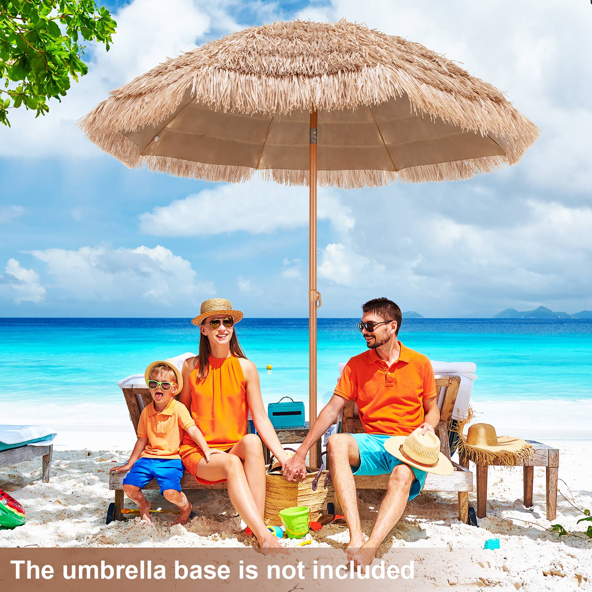 The umbrella base is not included.