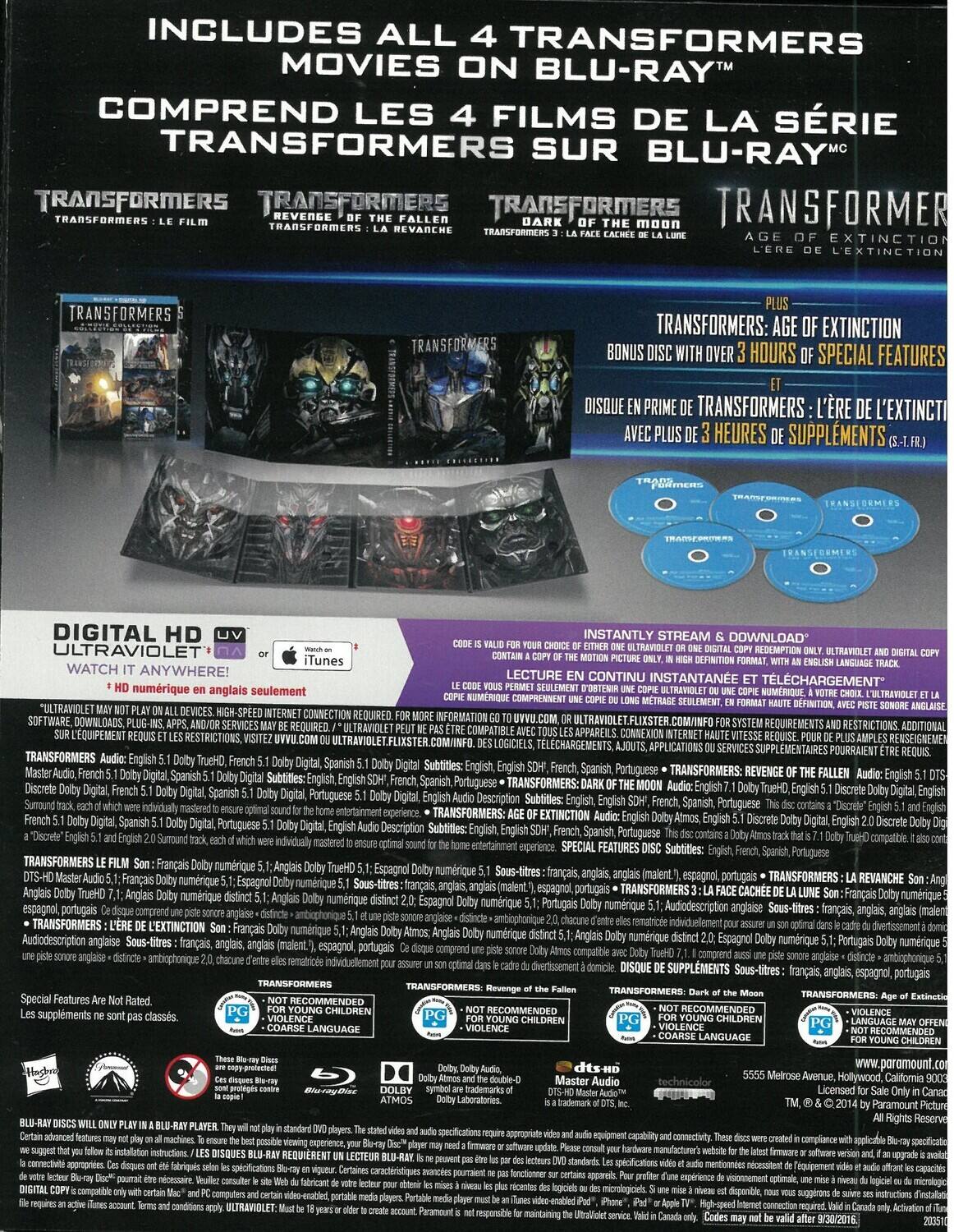 Alt View 1. Transformers: 4-Movie Collection   - BLU-RAY.