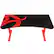 Angle. Arozzi - Arena Ultrawide Curved Gaming Desk - Red with Black Accents.