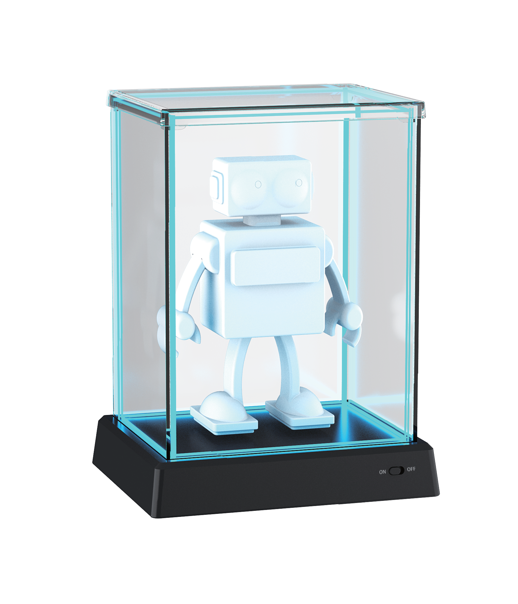 Left. Biogenik - Multi-Color Illuminating Acrylic Display Case.