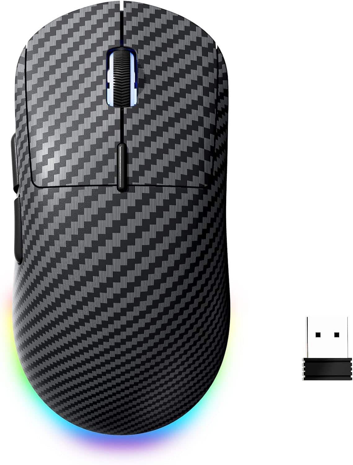 Womier - G57 Wireless Gaming Mouse, 8000 DPI, 2.4G/Bluetooth/USB-C Rechargeable Mice for PC/Mac - Wireless - Gray
