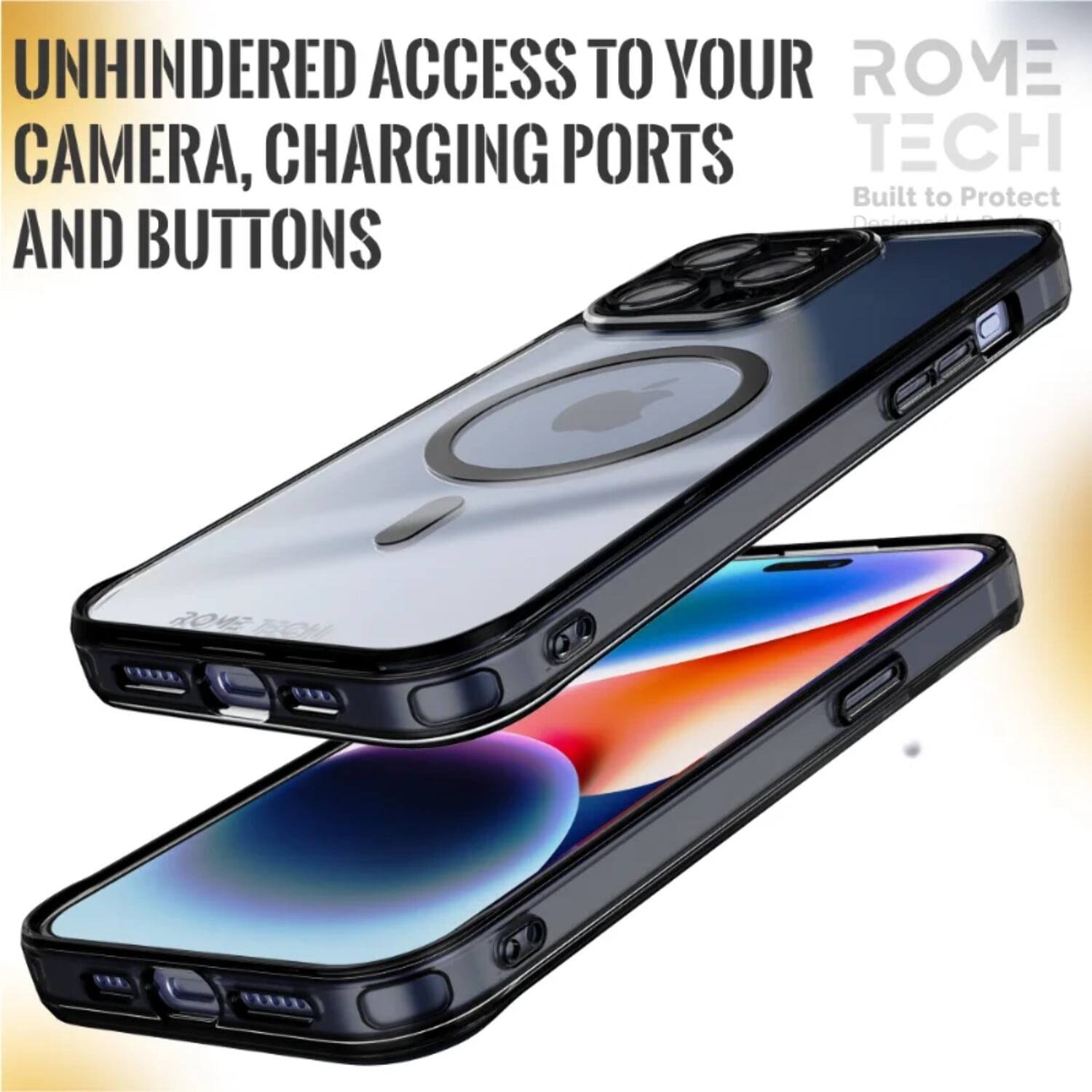UNHINDERED ACCESS TO YOUR CAMERA, CHARGING PORTS AND BUTTONS

ROME TECH
Built to Protect
