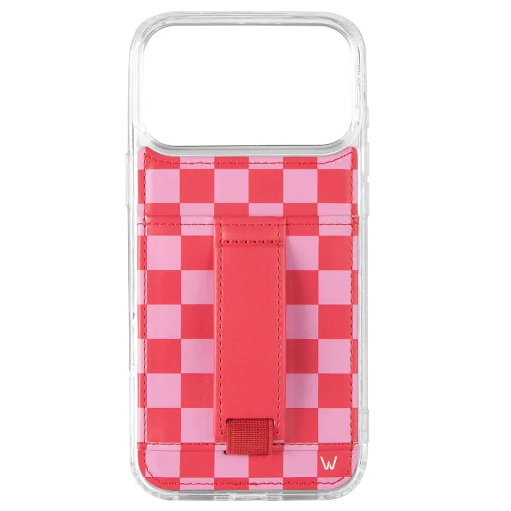 Photos - Case RUSH Walli s - Phone  with Wallet and Finger Strap for iPhone 17 Pro - Raspberry 