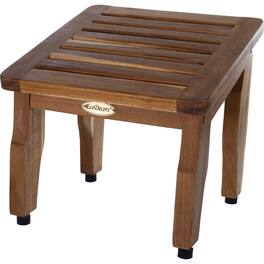 EcoDecors - EcoDecors® Eleganto® 12” Teak Bathroom Shaving Foot Rest - EarthyTeak