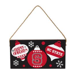 Evergreen Enterprises - NC State Wolfpack 6" x 11" Holiday Wood Wall Sign - Multicolor