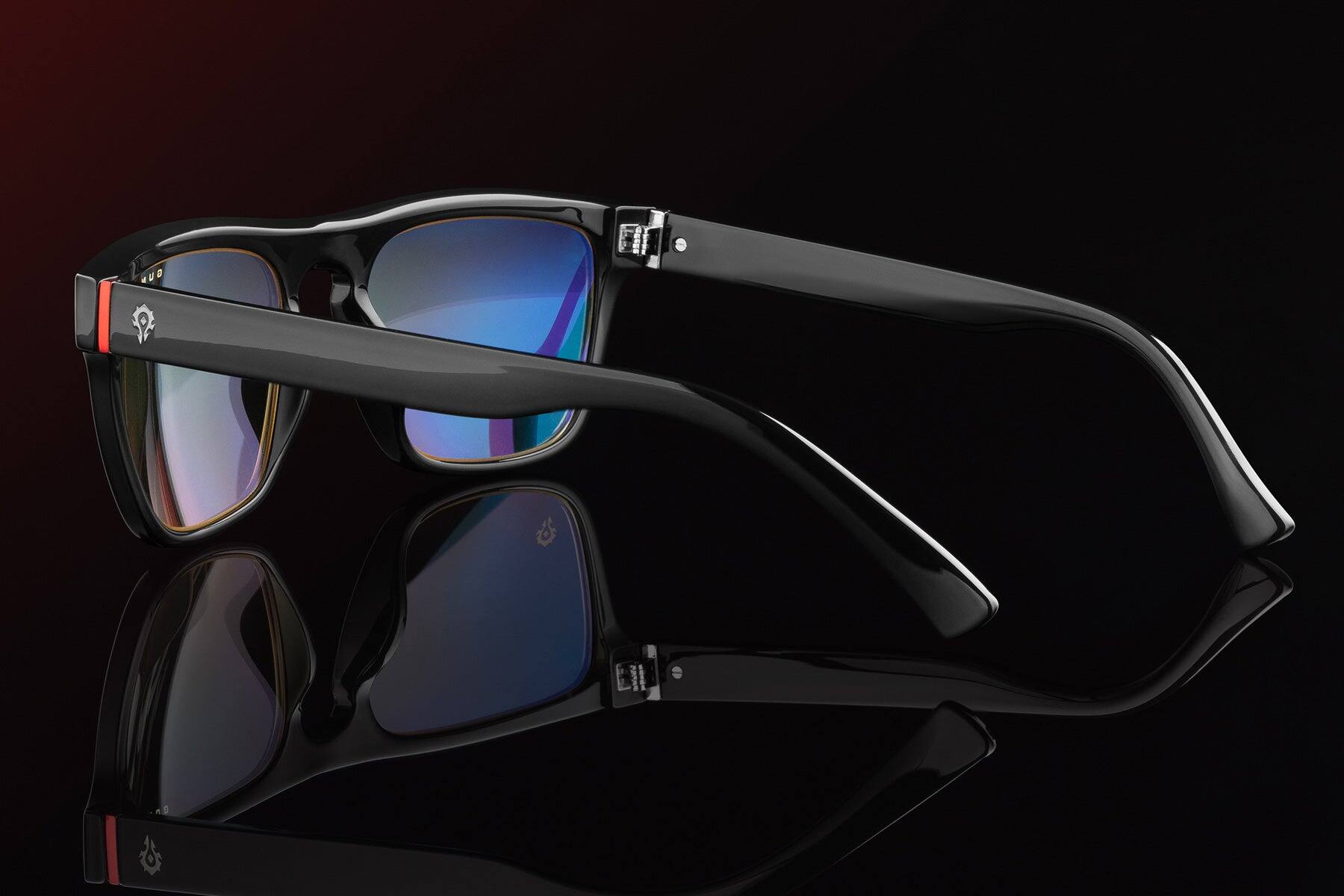 Alt View 9. GUNNAR - GUNNAR Gaming Glasses  - World of Warcraft Horde Edition, Onyx, Amber Lens - Blue Light Blocking, Relieve Dry Eye - Onyx.