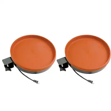 Front. Farm Innovators - Farm Innovators All Seasons 3 In 1 75 Watts Heated Birdbath, Terracotta (2 Pack) - Terra Cotta.