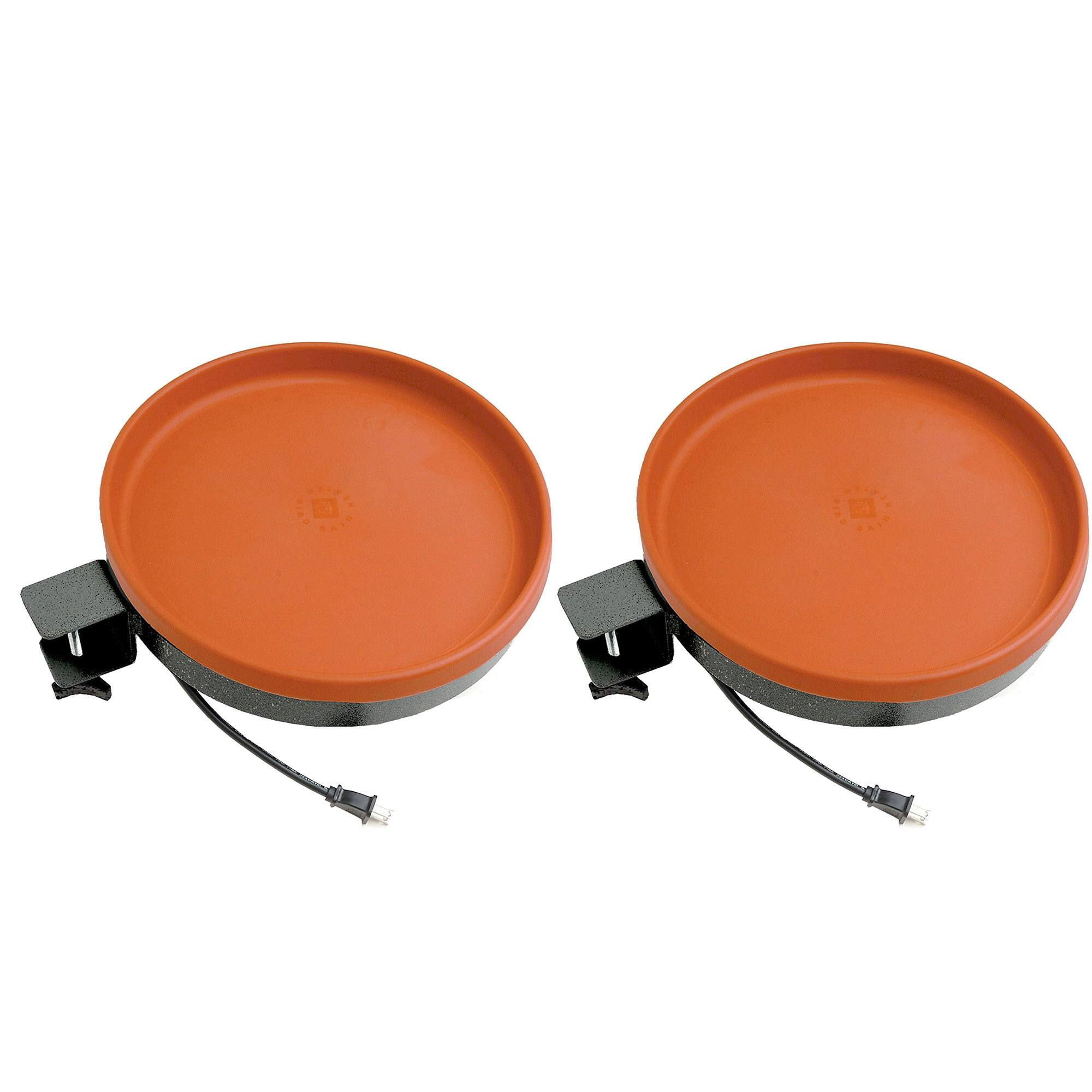 Front. Farm Innovators - Farm Innovators All Seasons 3 In 1 75 Watts Heated Birdbath, Terracotta (2 Pack) - Terra Cotta.