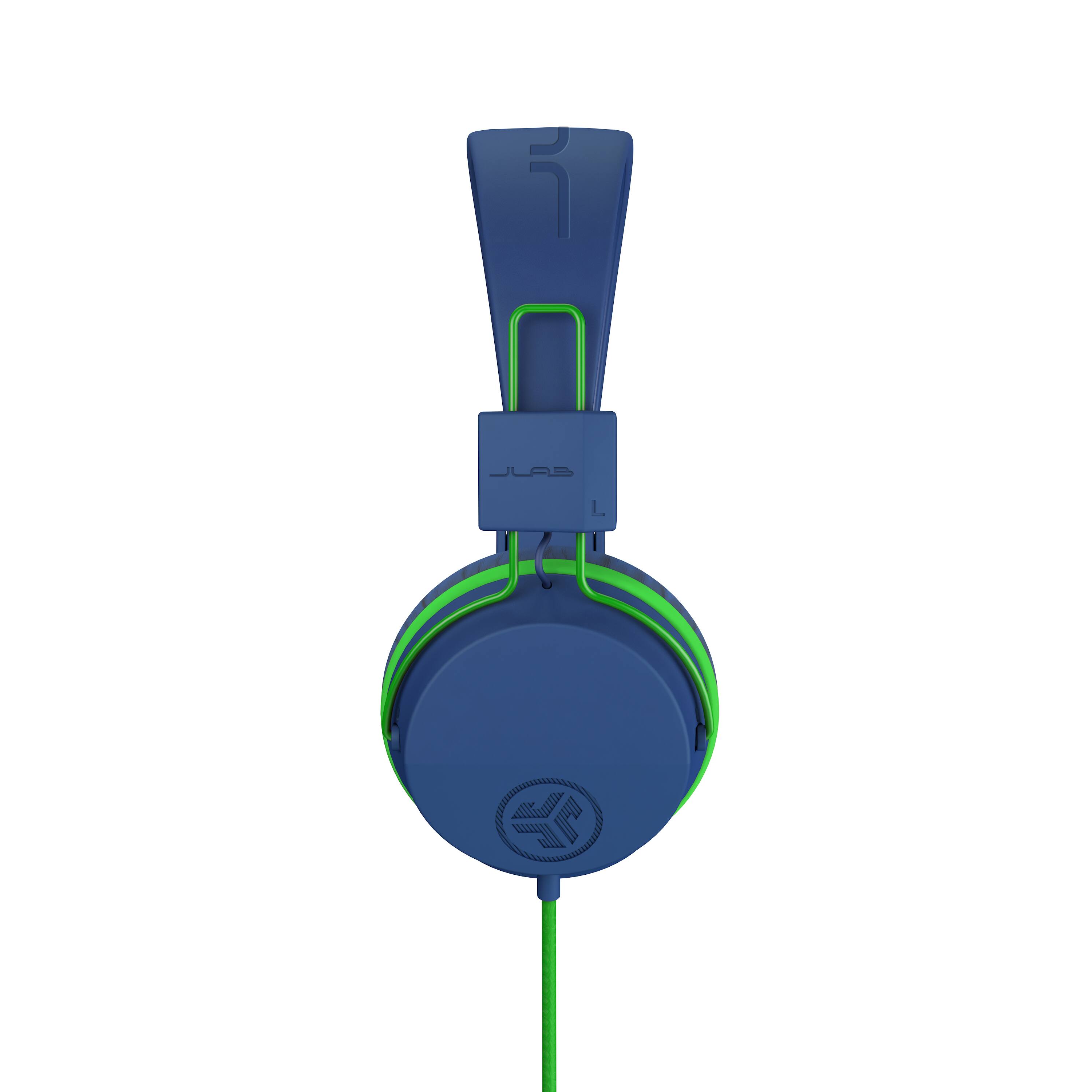 Angle. JLab - JBuddies Studio On-Ear Kids Wired Headphones - Blue/Green.