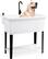 Front. Winado - 37-Gallon Freestanding Utility Sink 36" Heightened Basin with Faucet for Home, Laundry, Garage, Outdoor Garden, Pet Wash - White.