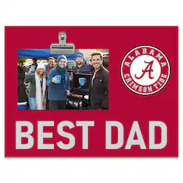 Fan Creations - Alabama Crimson Tide 8" x 10.5" Briteline Best Dad Clip Frame - Multicolor