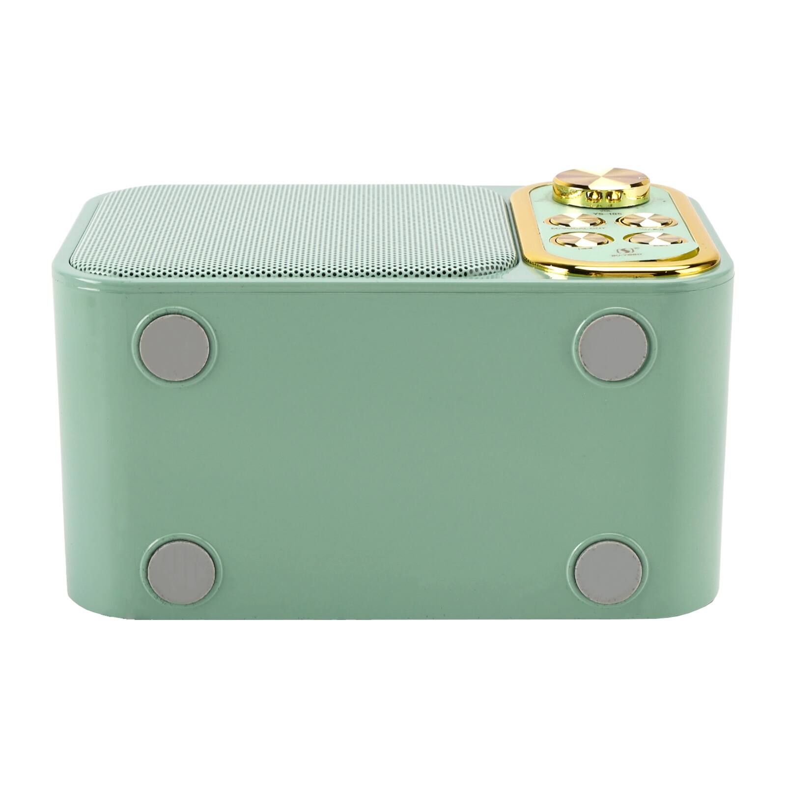 Alt View 8. Topteng - Mini Bluetooth Speaker – Dual Mic Karaoke, 10W, Home Theater, TF/USB Playback, 7 Sound Effects, Fit for Party & Singing - Green.