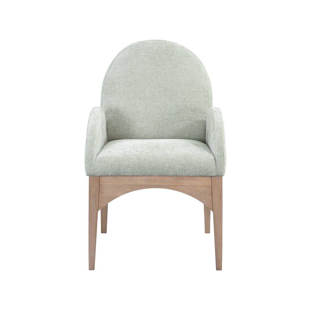 Alt View 1. Meridian Furniture - Waldorf Mint Chenille Fabric Dining Chair - Blue.