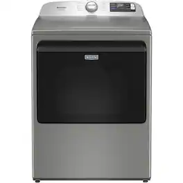 Maytag - 7.4 Cu. Ft. Top Load High Efficiency Smart Dryer with Pet Pro Option - Silver
