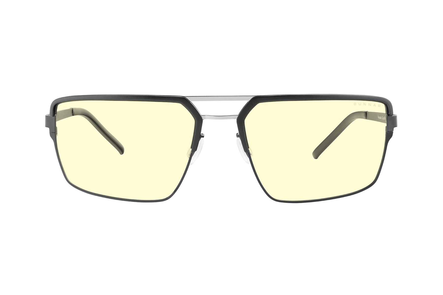 Alt View 4. GUNNAR - GUNNAR Computer Glasses  -  Pinnacles, Onyx Silver, Amber Lens - Blue Light Blocking, Relieve Dry Eye, Anti Glare - Onyx/Silver.