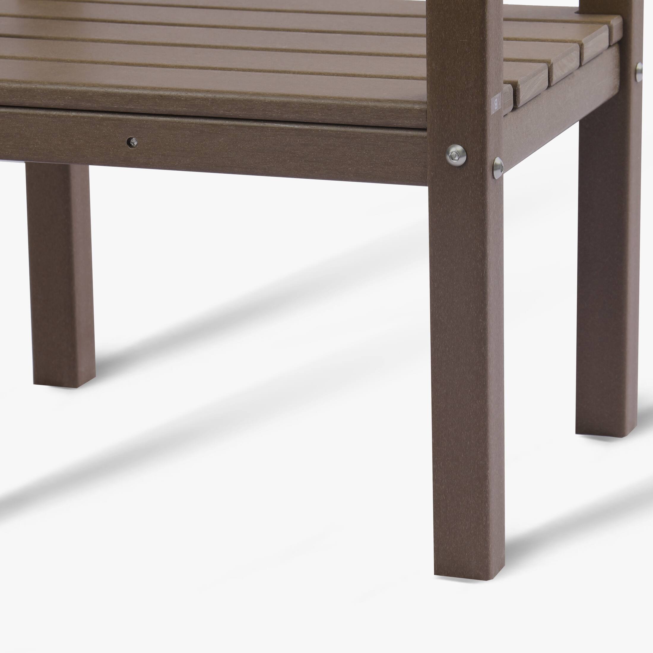 Alt View 4. WestinTrends - WestinTrends Malibu 36" Outdoor Adirondack HDPE 2-Tier Patio Side Table - Dark Brown.