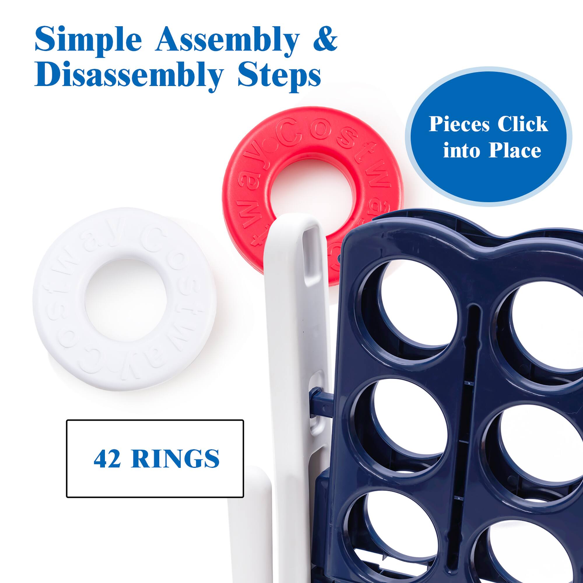 Simple Assembly & Disassembly Steps, Pieces Click into Place, 42 RINGS