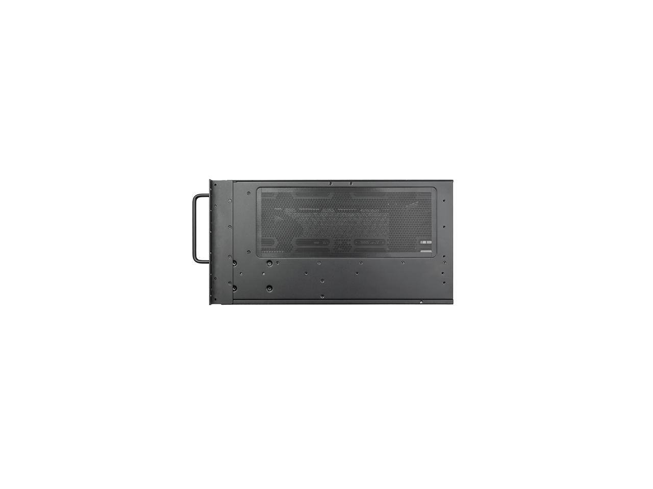 Alt View 3. SilverStone - SilverStone RM600 6U Rackmount Chassis featuring Dual PSU Compatibility and Triple 360mm Radiator Support - Silver.