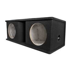 Front. QPower - QPower Dual 10 Inch Horn Ported Subwoofer Box Enclosure, 5/8" MDF, Black Carpet - BLACK.