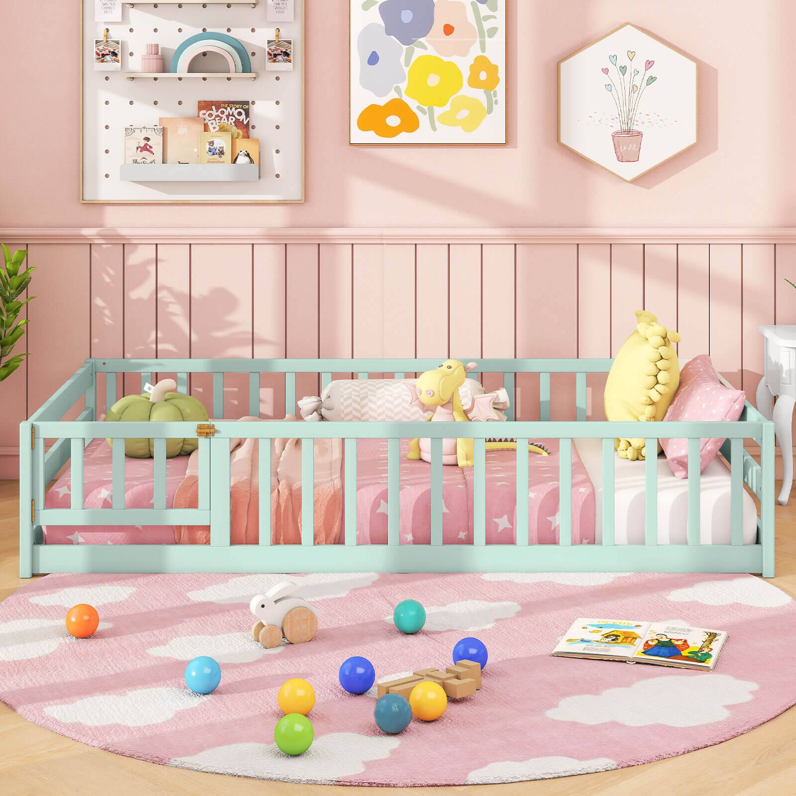 Sure, here is the corrected and grouped text from the image:

**Top Shelf:**
- "LOVE YOU"
- "BEAR"

**Middle Shelf:**
- "LOVE YOU BEAR"

**Bottom Shelf:**
- "Mama Bear"

**Books on the Floor:**
- "ABC"
- "123"