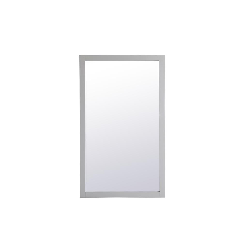 Back. Elegant Decor - Aqua rectangle vanity mirror 60 inch in Grey - Grey.