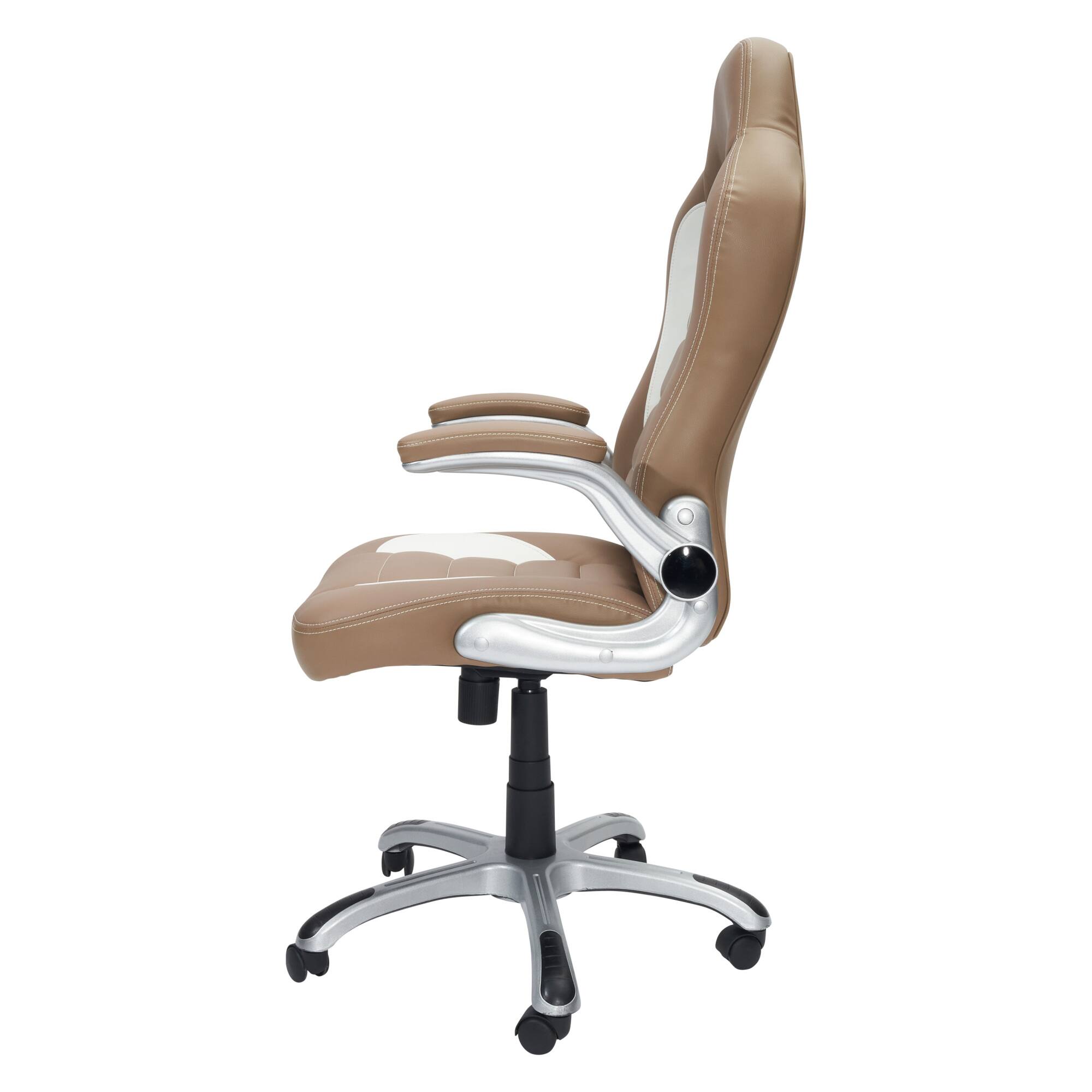 Alt View 5. GOODSILO - High Back Executive Racing Style Office Chair with Flip-Up Arms and Adjustable Features - Camel.
