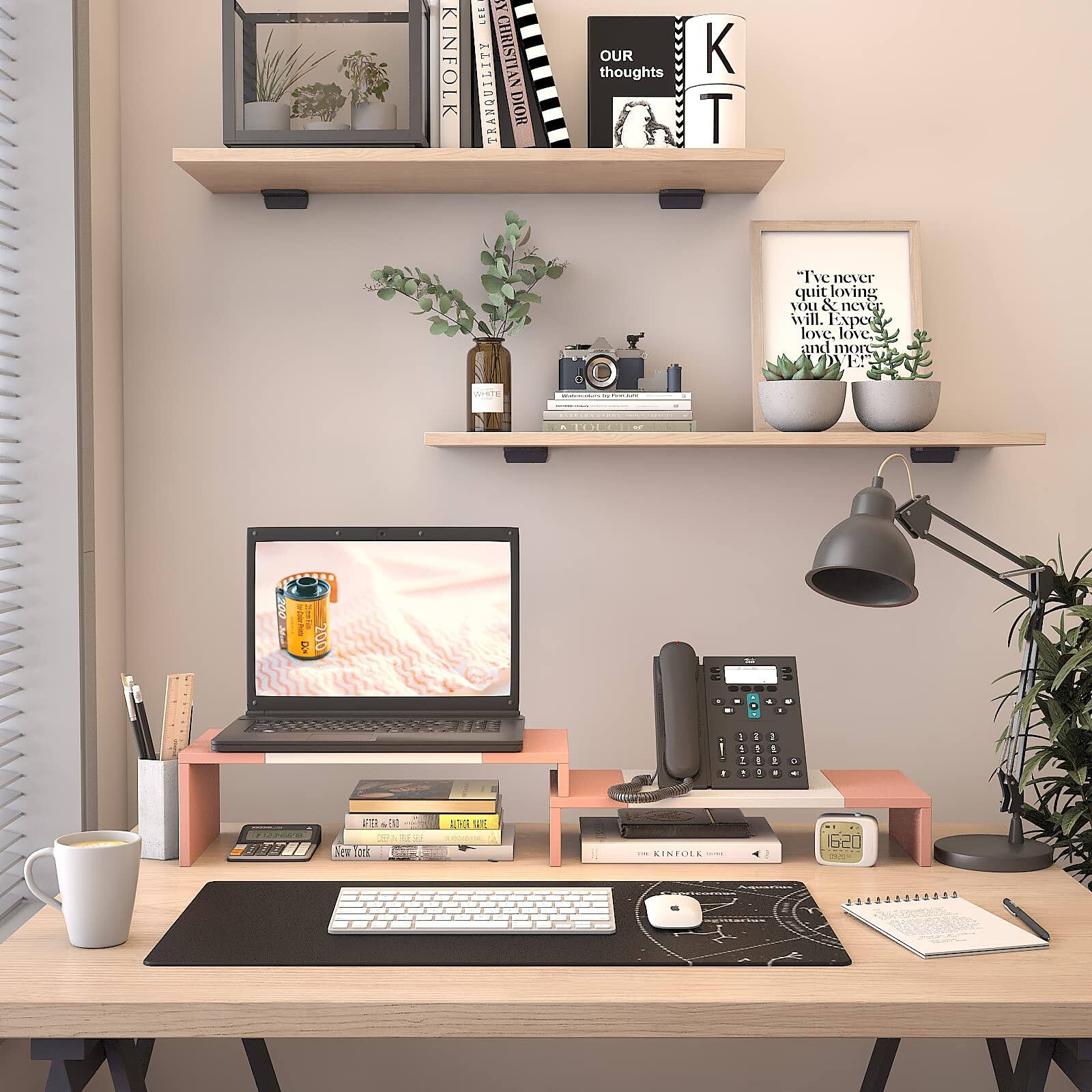 Sure, here is the corrected and grouped text from the image:

---

**Top Shelf:**
- KINFOLK
- OUR thoughts
- K T

**Middle Shelf:**
- "I've never quit loving you & never will. Expect love, love, and more love."

**Bottom Shelf:**
- KINFOLK
- AFTER
- AFTER
- New York
- 16:20

**Laptop Screen:**
- (Image of a can with text "100")

**Notebook:**
- (Handwritten text, not fully legible)

---

This should cover all the visible text in the image.