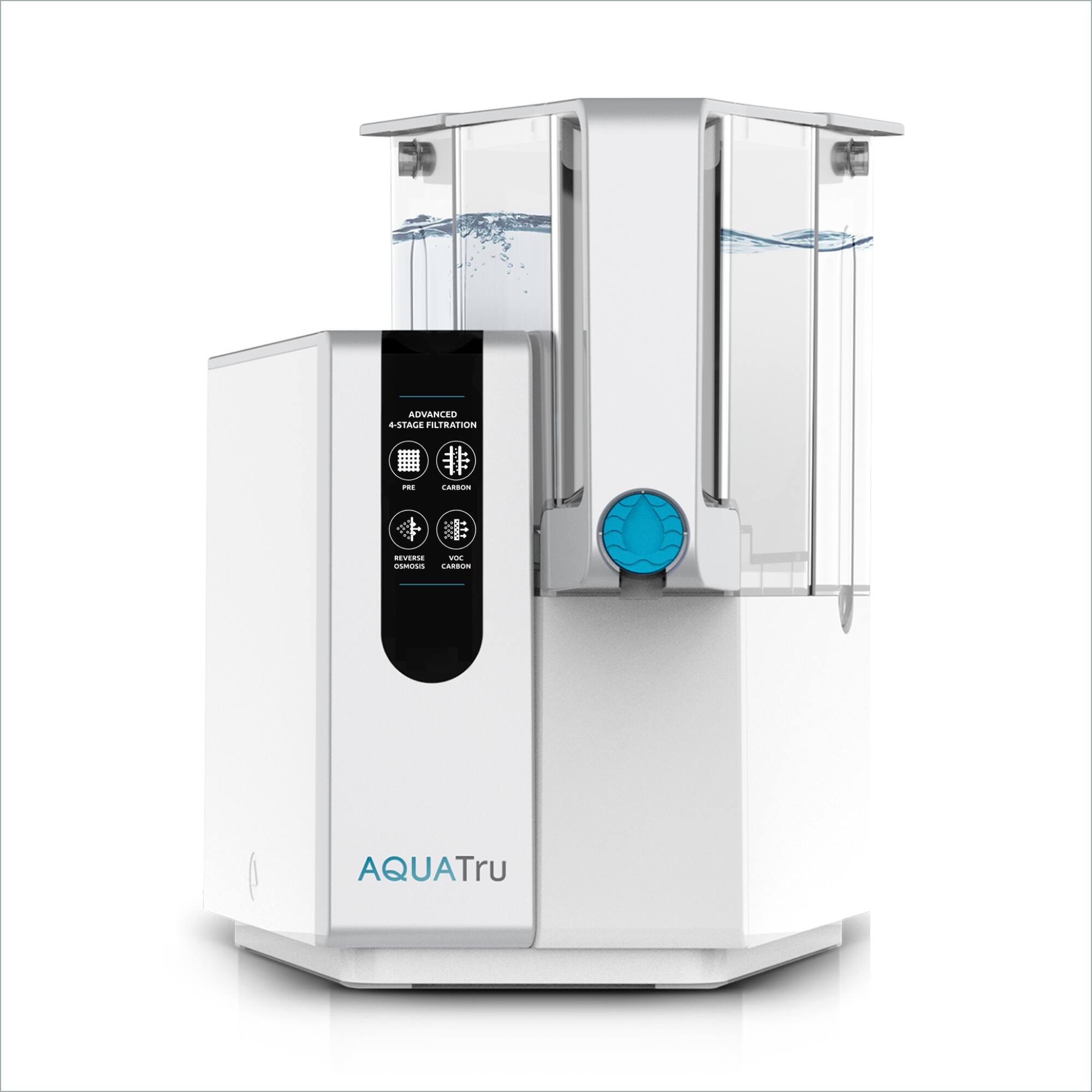 ADVANCED 4-STAGE FILTRATION  
PRE  
CARBON  
REVERSE OSMOSIS  
VOC CARBON  
AQUATru