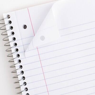 Alt View 1. Mead - Mead Spiral 1-Subject Notebook, 8" x 10.5", Wide Ruled, 100 Sheets, Color chosen at random, Each (MEA05514) - Assorted.