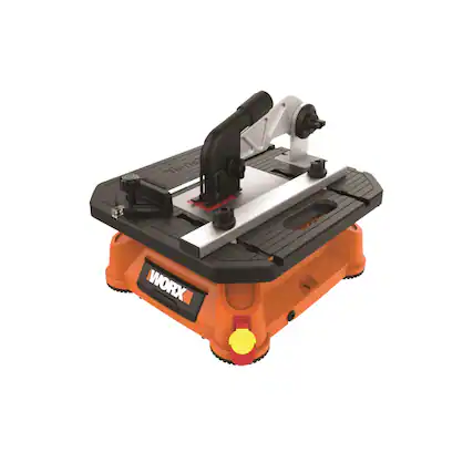 Front. WORX - 5.5 Amp BladeRunner Electric Table Top Saw - Black.