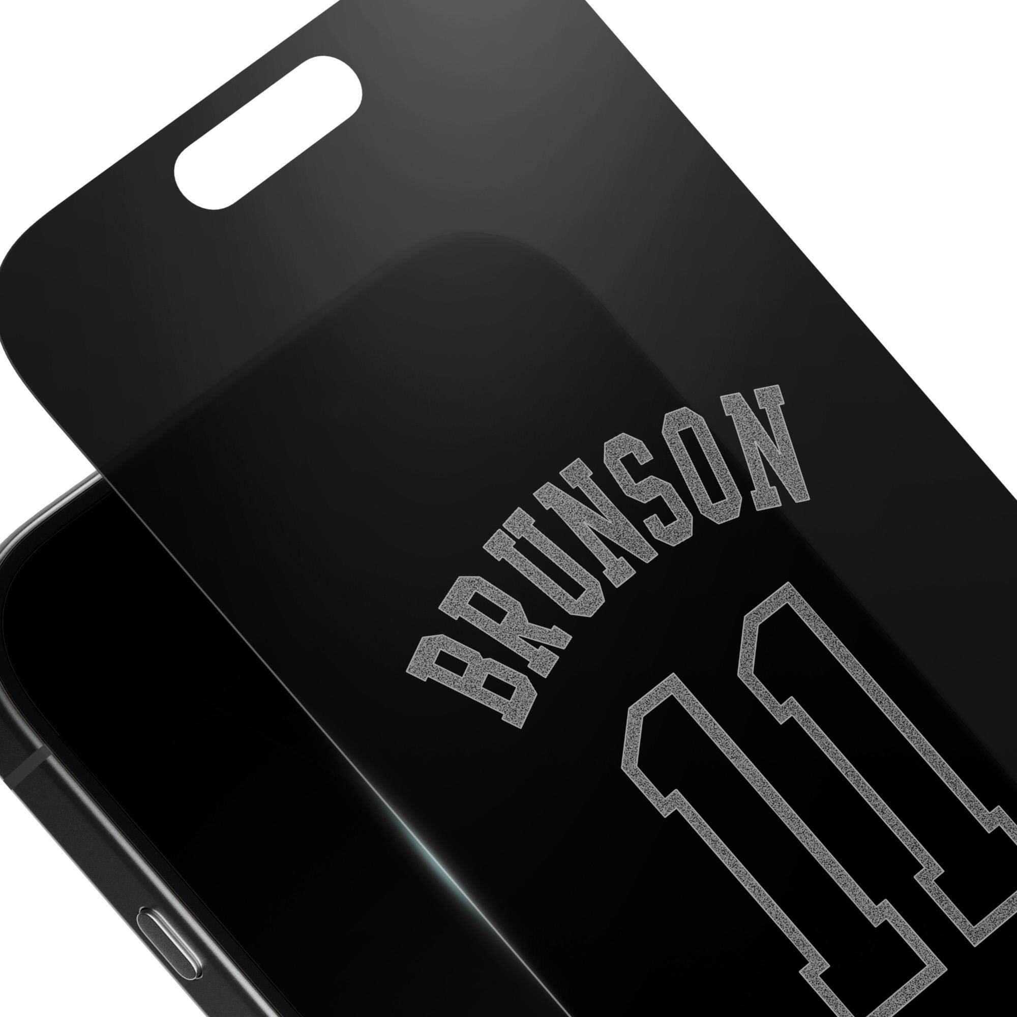 Alt View 2. Screen Skinz - Jalen Brunson New York Knicks Privacy iPhone Screen Protector - 15 Plus/15 Pro Max/16 Plus - Multicolor.