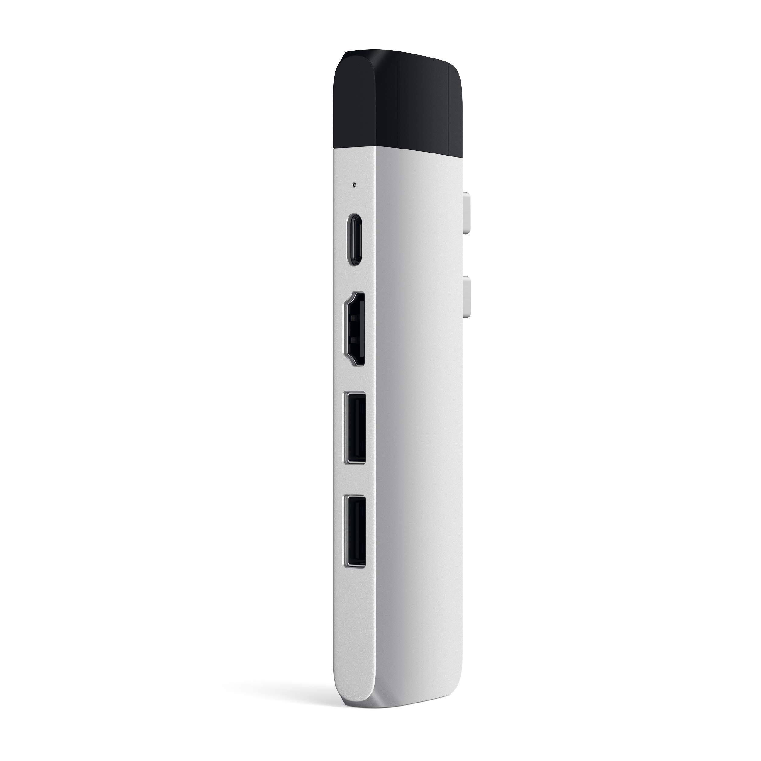 Back. Satechi - Type-C Pro Hub Adapter with Ethernet - Silver.