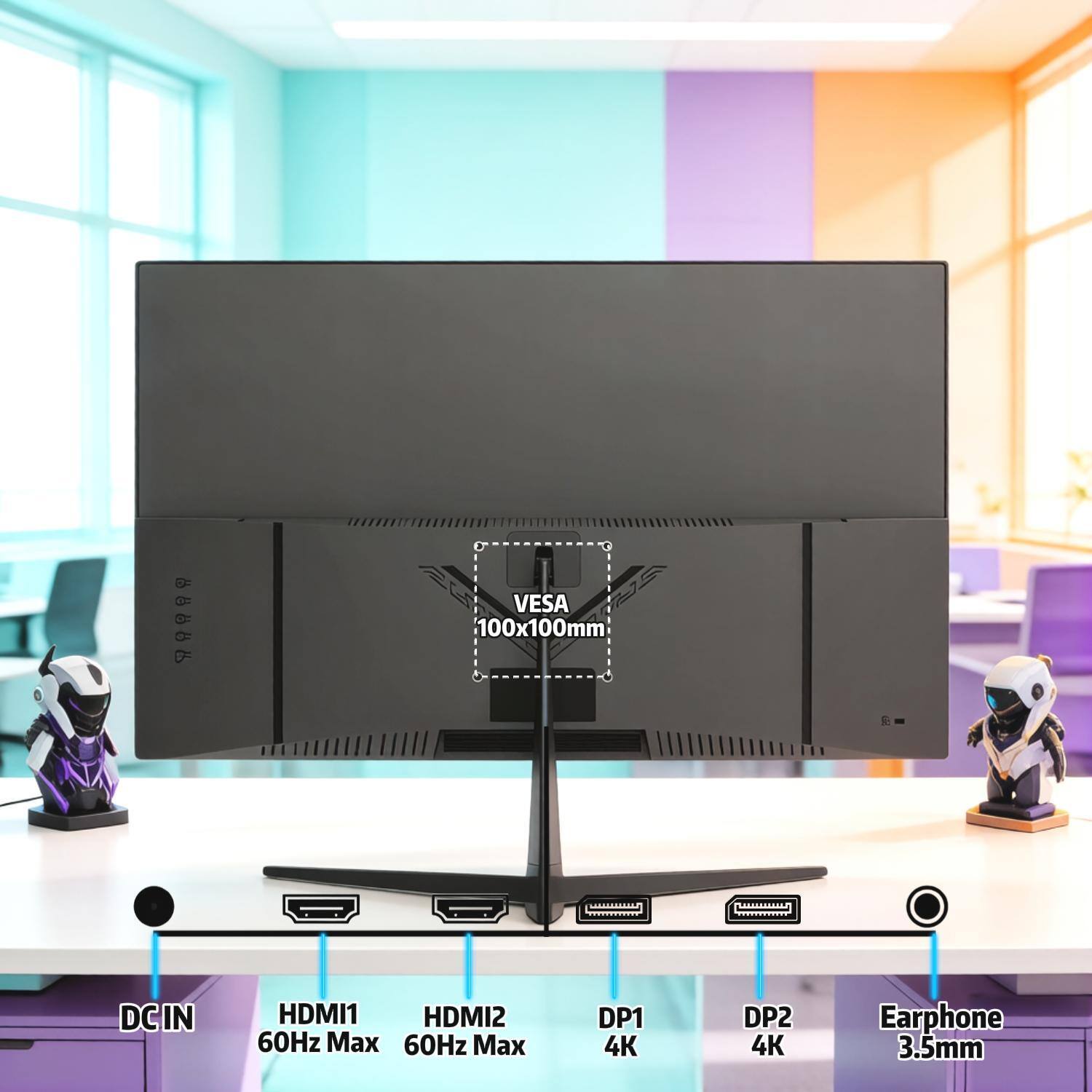 ZZA 32 Inch 4K UHD 3840x2160 60Hz VA Gaming Computer Monitor ...