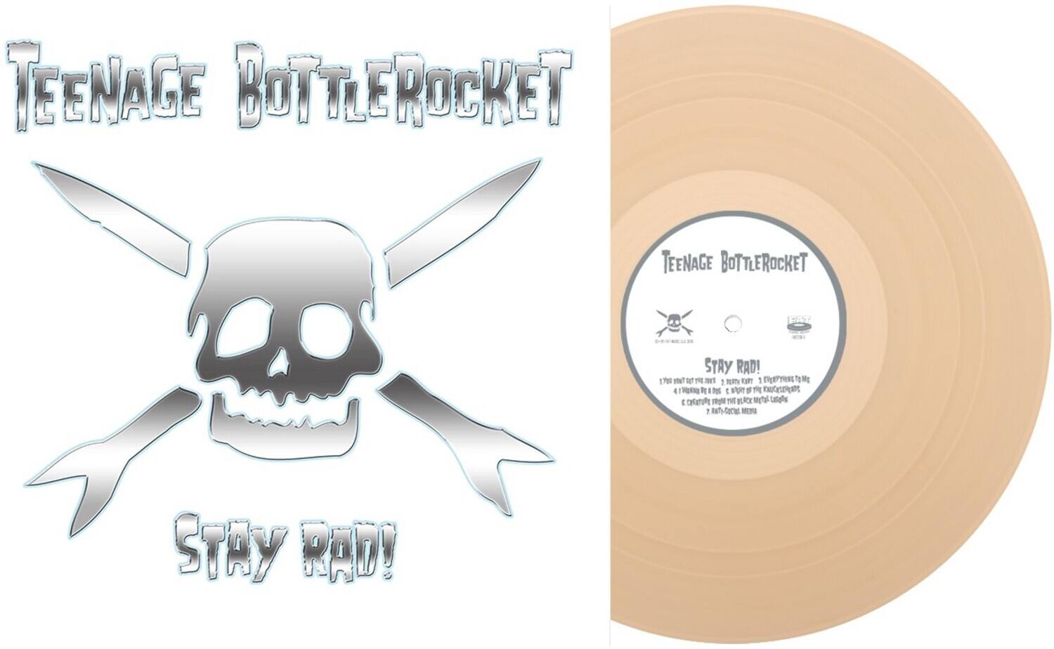 TEENAGE BOTTLEROCKET  
FAT  
STAY RAD!  
17:0 BOST FIGHT noxt 1 BEATH KIRT 1 EVERYTHING To THE BE I DOG t MERY IF THE KNUCKLEHEADS C CREATURE FROM THE BLACKMETAL LEGORE 7 RuiTy-Social MEDIA  
STAY RAD!