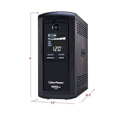 CyberPower 1000VA AVR

120°

SELECT ENTER DISPLAY MUTE

3.9" 10.2"