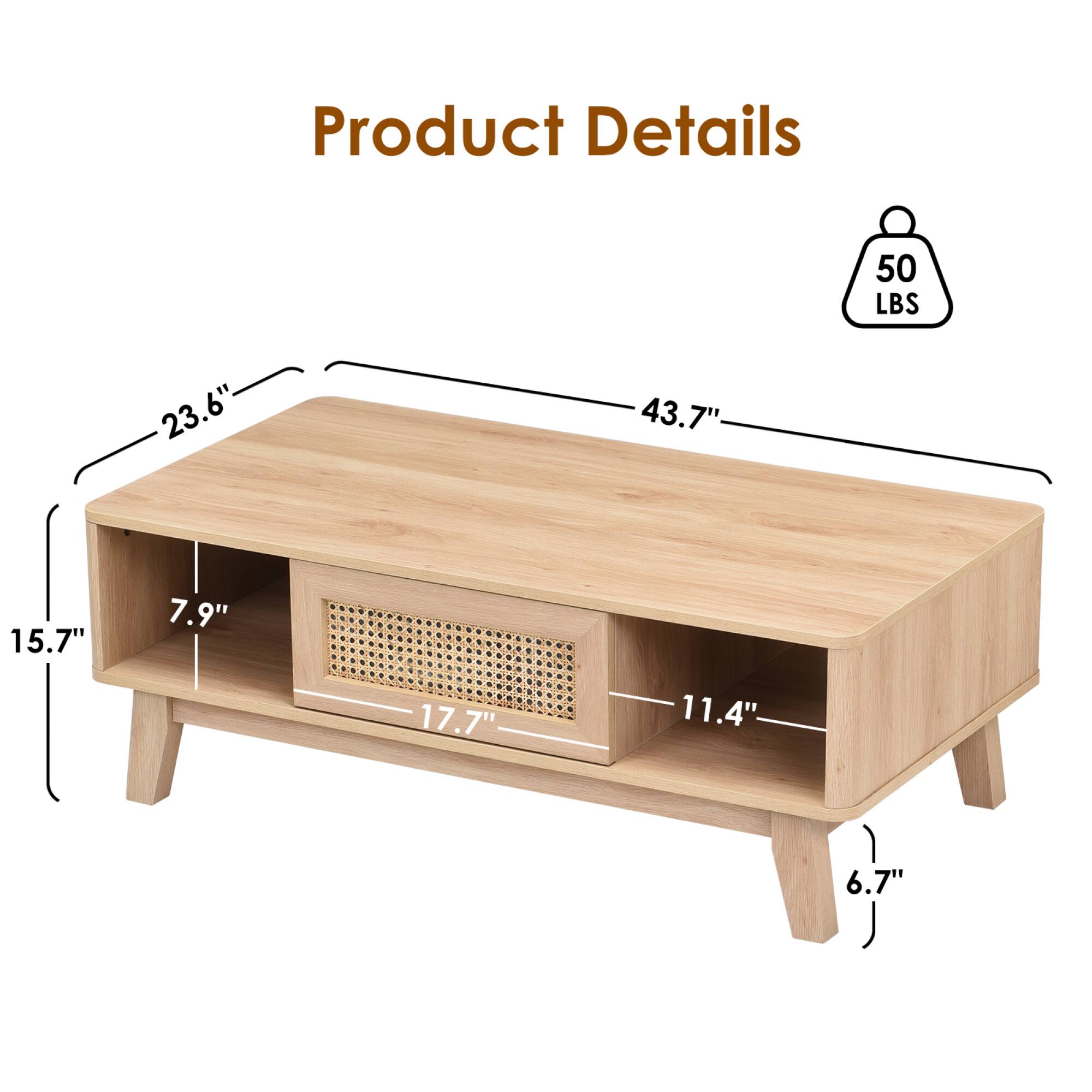 Product Details  
50 LBS  
23.6" x 43.7" x 15.7" x 7.9" x 17.7" x 11.4" x 6.7"