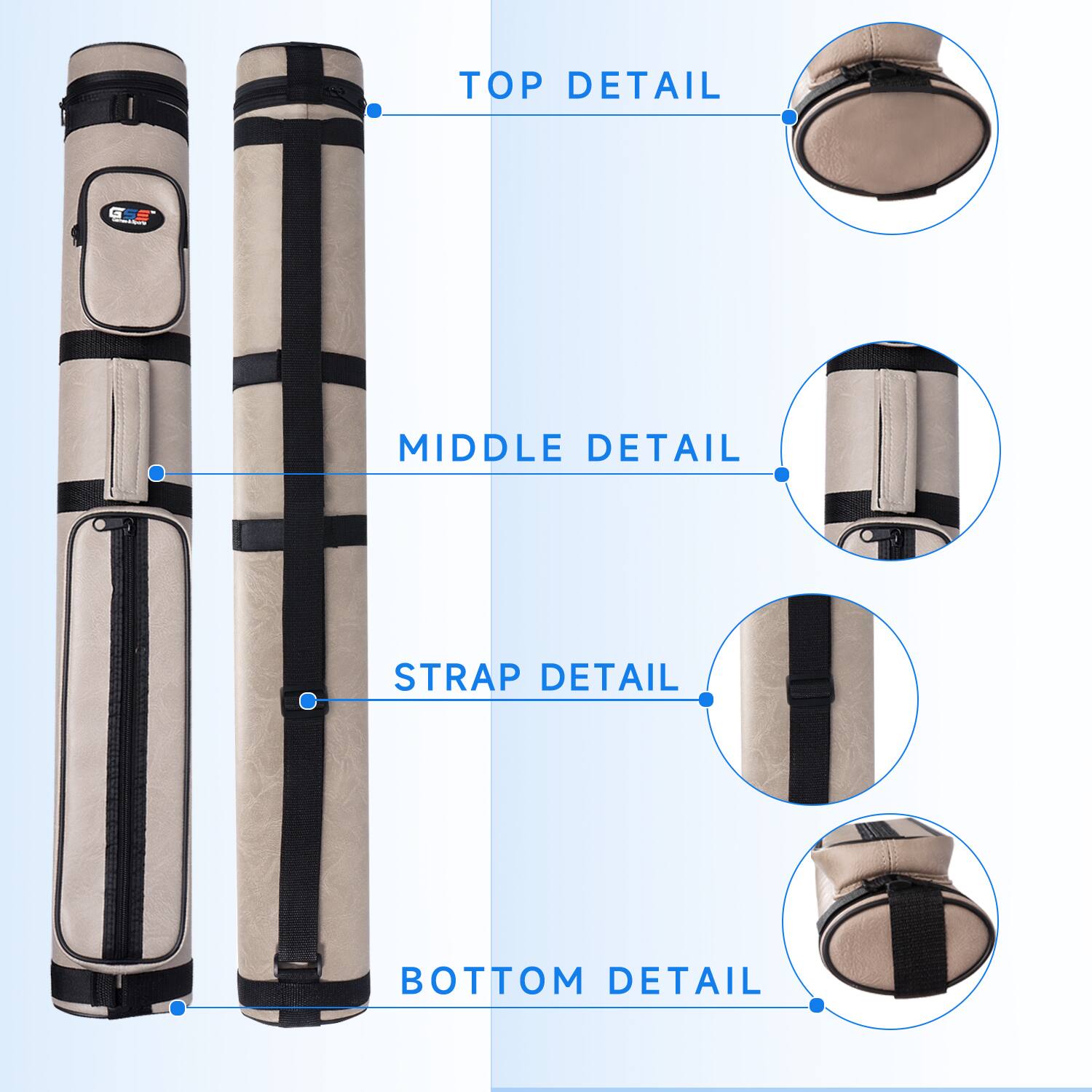 TOP DETAIL, MIDDLE DETAIL, STRAP DETAIL, BOTTOM DETAIL