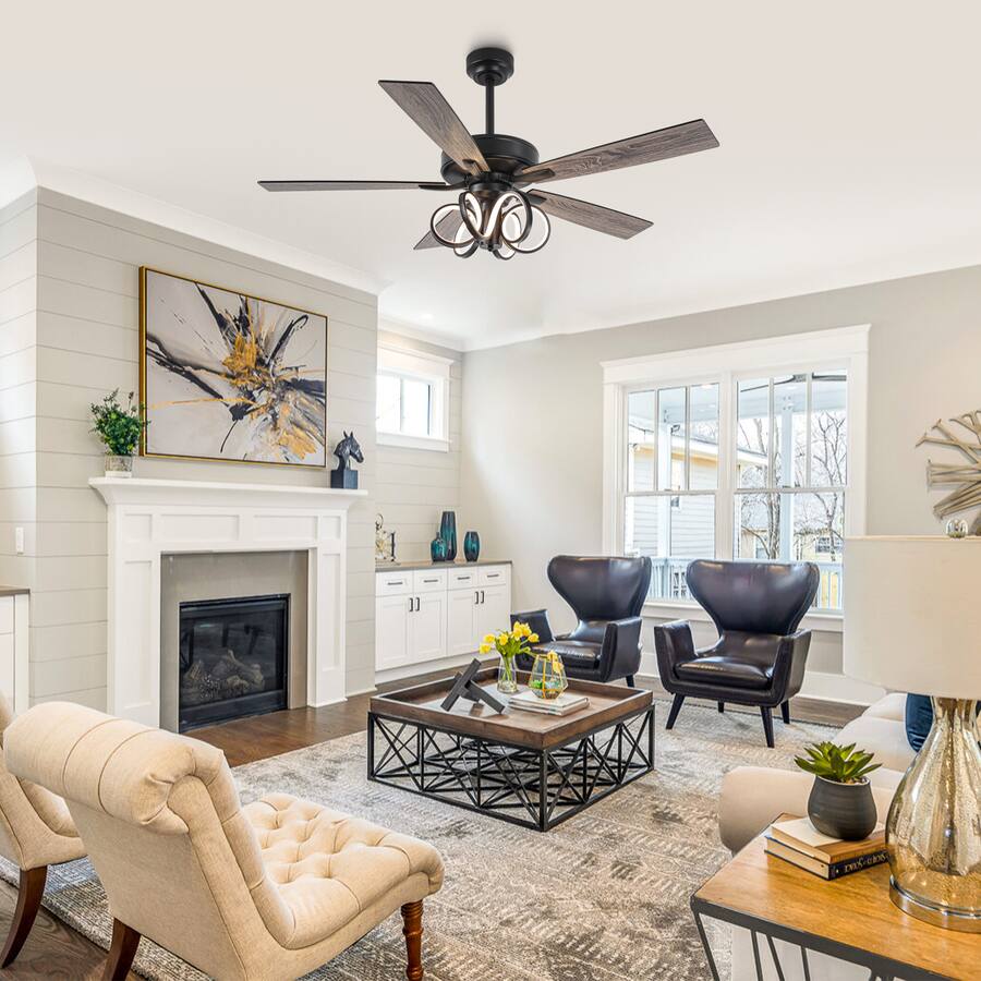 Parrot Uncle 52 inch Modern Indoor LED Ceiling Fan with Remote